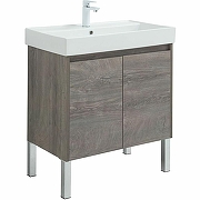 Тумба с раковиной Aquanet Nova Lite 75 302527 подвесная Дуб рошелье-11
