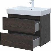 Тумба с раковиной Aquanet Nova Lite 75 305240 подвесная Дуб черный-7