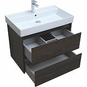 Тумба с раковиной Aquanet Nova Lite 75 305240 подвесная Дуб черный-8