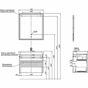 Тумба с раковиной Aquanet Nova Lite 75 305240 подвесная Дуб черный-10