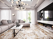 Керамогранит ITC Ceramic FUMA Orange Glossy Бежевый Полированный 60x60 см-1