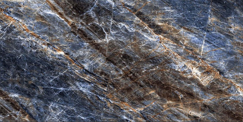 Керамогранит Infinity Ceramica FORTUNA Blu High Glossy Синий Полированный 