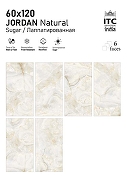 Керамогранит ITC Ceramic JORDAN Smock Sugar Серый Лаппатированный 60x120 см-2