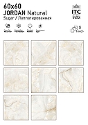 Керамогранит ITC Ceramic JORDAN Smock Sugar Серый Лаппатированный 60x60 см-2