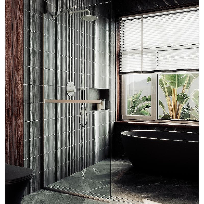 Душевая перегородка Maybah Glass MGD-720-5у 690x1950 в узком профиле 