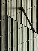 Душевая перегородка Maybah Glass MGD-720-6у 690x1950 в узком профиле Черный стекло прозрачное-6