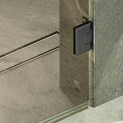 Душевая дверь Maybah Glass MGD-525-6 905x1950 на петлях Черный стекло бронзовое-4