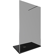 Душевая перегородка Allen Brau Infinity 1 160 3.21032.BA.T профиль Серебро браш стекло тонированное-1