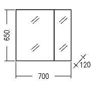Зеркальный шкаф СанТа Марс 70 700418 Светлое дерево-2