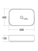 Раковина-чаша Orange 50 B05-500W Белая глянцевая-8