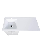 Тумба с раковиной Orange Sistema 120 L STD-120TUW+RAL Белая глянцевая-5