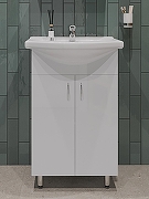 Тумба с раковиной Orange Лайт 60 LA-60TUW+RA Белый глянец-3