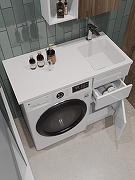 Тумба под раковину Orange Sistema 100 ST-40TUW Белая глянцевая-9