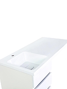 Тумба с раковиной Orange Sistema 100 L ST-40TUW+RAL Белая глянцевая-5
