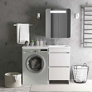 Тумба под раковину Orange Sistema 110 ST-50TUW Белая глянцевая-6