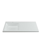 Тумба с раковиной Orange Sistema 110 L ST-110TUW+RAL Белая глянцевая-3