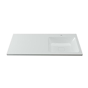 Тумба с раковиной Orange Sistema 110 R ST-110TUW+RAR Белая глянцевая-7