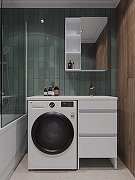 Тумба с раковиной Orange Sistema 110 R ST-110TUW+RAR Белая глянцевая-2
