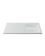Тумба с раковиной Orange Sistema 110 R ST-110TUW+RAR Белая глянцевая-3