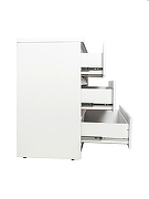 Тумба с раковиной Orange Sistema 130 L ST-70TUW+RAL Белая глянцевая-3