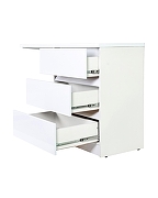 Тумба с раковиной Orange Sistema 130 R ST-70TUW+RAR Белая глянцевая-6