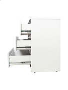 Тумба с раковиной Orange Sistema 130 R ST-70TUW+RAR Белая глянцевая-2