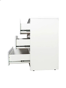 Тумба с раковиной Orange Sistema 130 R ST-70TUW+RAR Белая глянцевая-3