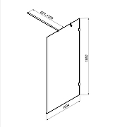 Душевая перегородка AM.PM X-Joy 100 W94WI-100-F1-MTE профиль Хром матовый стекло прозрачное-7