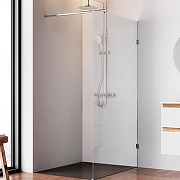 Душевая перегородка AM.PM X-Joy 110 W94WI-110-F1-MTE профиль Хром матовый стекло прозрачное-1