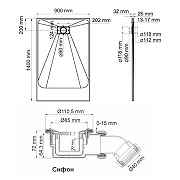Душевой поддон из стеклопластика WasserKRAFT Main 140x90 41T36 Белый матовый-2