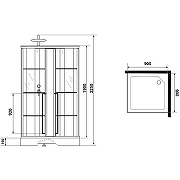 Душевая кабина Niagara Standart 90x90 L ST90/15QL/KL/BKT без гидромассажа-9