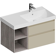 Тумба под раковину Kerama Marazzi Cubo 90 R CUB.90Rh\LIM подвесная Лимо матовый Дерево-1
