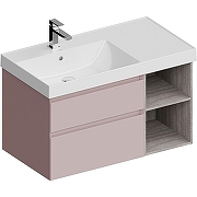 Тумба под раковину Kerama Marazzi Cubo 90 L CUB.90Lh\MAL подвесная Мальва матовая Дерево-1