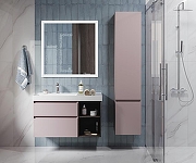 Тумба под раковину Kerama Marazzi Cubo 90 L CUB.90Lh\MAL подвесная Мальва матовая Дерево-2