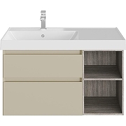 Тумба под раковину Kerama Marazzi Cubo 90 L CUB.90Lh\LIM подвесная Лимо матовый Дерево
