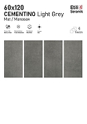 Керамогранит Etili Seramik CEMENTINO Dark Grey Mat Серый Матовый 60x120 см-4