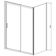 Душевой уголок Vincea Alpha 120x90 VSR-3AL9012CLG профиль Брашированное золото стекло прозрачное-3