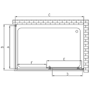 Душевой уголок Vincea Alpha 120x90 VSR-3AL9012CLG профиль Брашированное золото стекло прозрачное-4