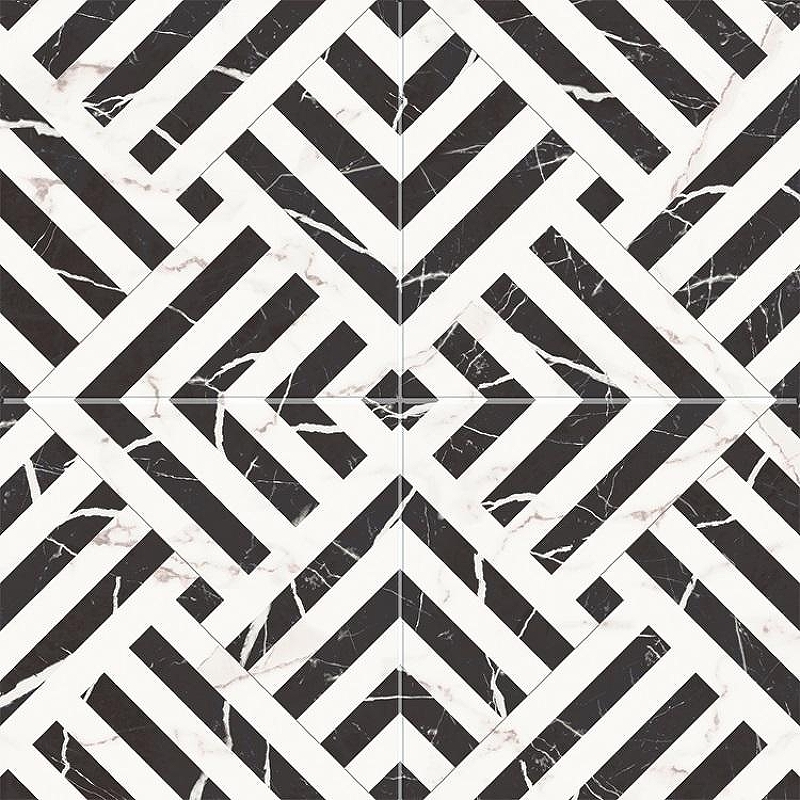 Керамогранит Etili Seramik APOLLON Charcoal Black Pre-cut Черный Матовый 