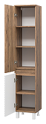 Шкаф пенал Brevita Дакота 35 L DAK-050350-19/01Л Белый матовый Дуб Галифакс олово-3