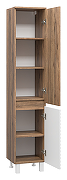 Шкаф пенал Brevita Дакота 35 R DAK-050350-19/01П Белый матовый Дуб Галифакс олово-3
