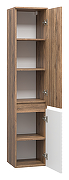 Шкаф пенал Brevita Дакота 35 R DAK-050350-19/01П Белый матовый Дуб Галифакс олово-7