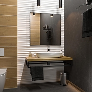 Зеркало Brevita Марс 80 MARS-02080-ЧмП Черное-2