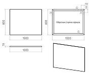 Зеркало Brevita Марс 100 MARS-02100-ЧмП Черное-7