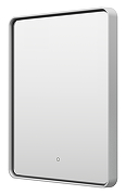 Зеркало Brevita Меркурий 60 MER-Rett6-060/80-platinum с подсветкой Платина матовая с сенсорным выключателем