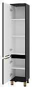 Шкаф пенал Brevita Энфида 35 L ENF-05035-020L Черный матовый-3