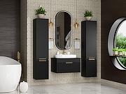 Шкаф пенал Brevita Энфида 35 L ENF-05035-020L Черный матовый-10