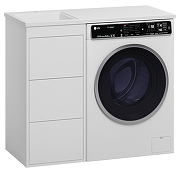Тумба с раковиной Brevita Графит 100 L УТ000015079 Белая матовая-4