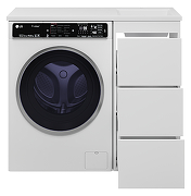 Тумба с раковиной Brevita Графит 100 L УТ000015079 Белая матовая-7