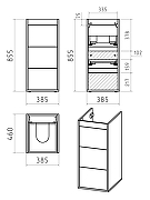 Тумба с раковиной Brevita Графит 100 L УТ000015079 Белая матовая-11